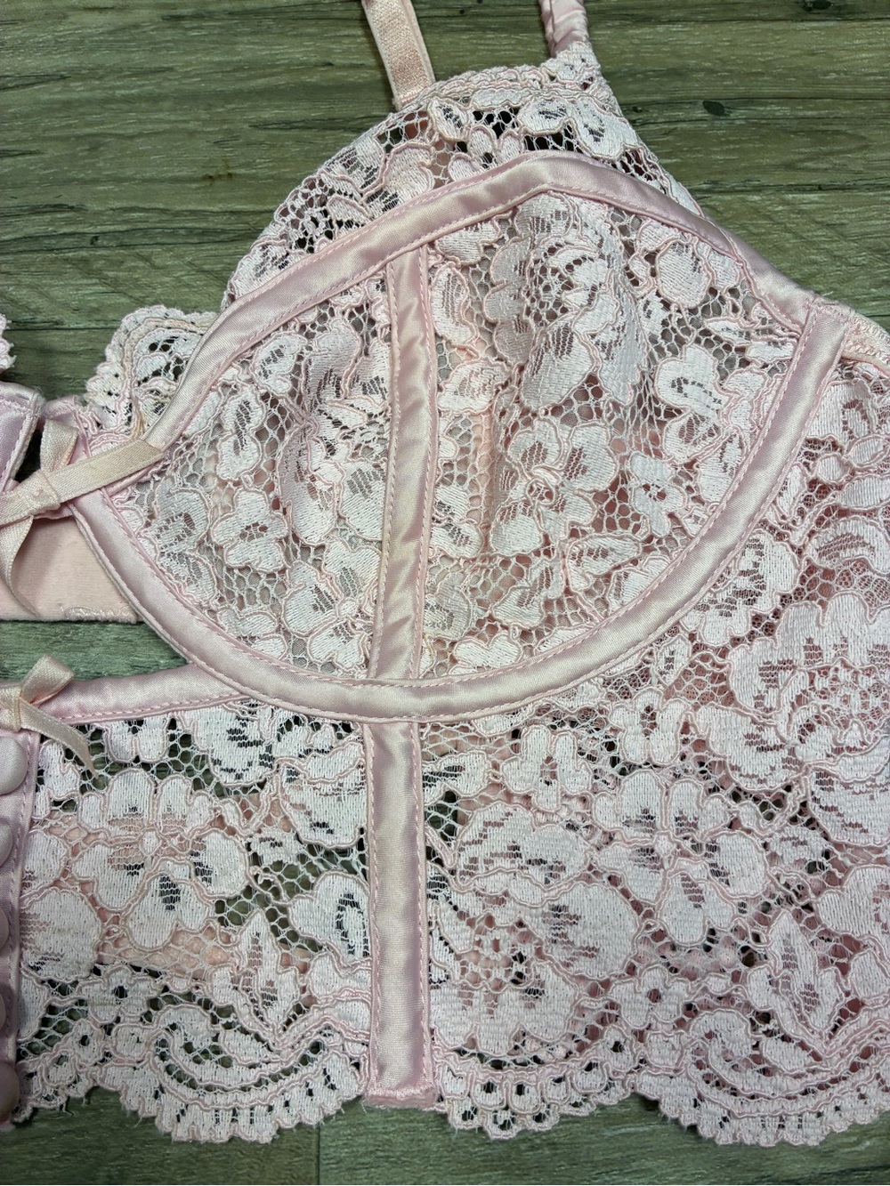 For Love and Lemons Creamsicle Lace Bustier Top - Picture 6 of 12